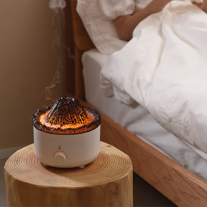 Mute of New Small Simulated Flame Volcano Humidifier Flame Humidifier Volcano Diffuser Home Decorations